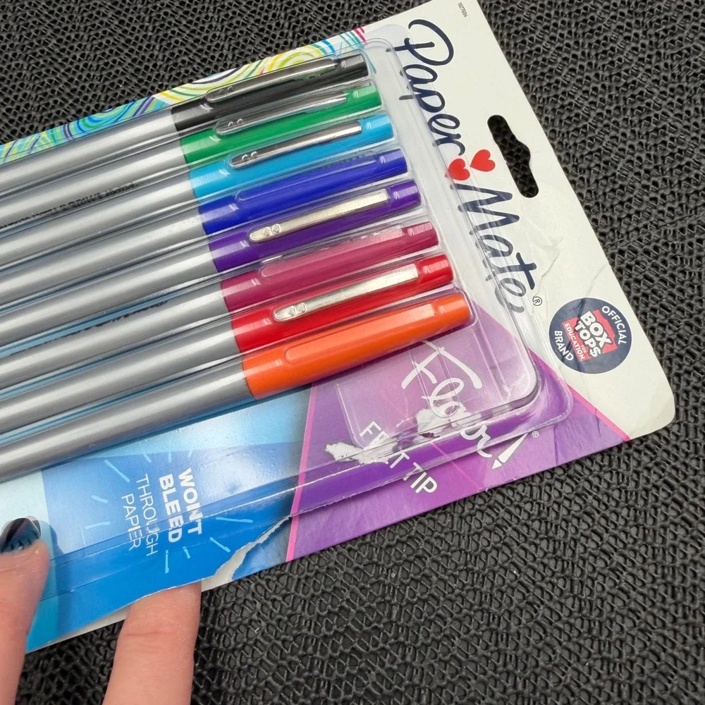 Paper Mate Flair Felt Tip Pens Ultra Fine Point 0.4mm Vivid Colors 8 Count